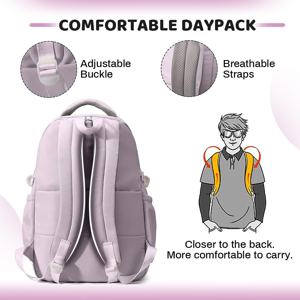 PALAY School Backpack for Girls with 15 in Laptop Compartment and Dual Handles | Waterproof Nylon Daypack