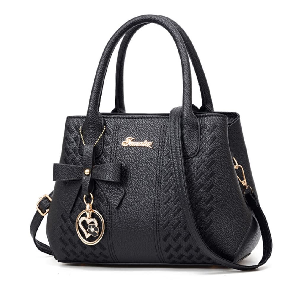 PROBEROS Black Exquisite Embroidery Classic Women Shoulder Bag