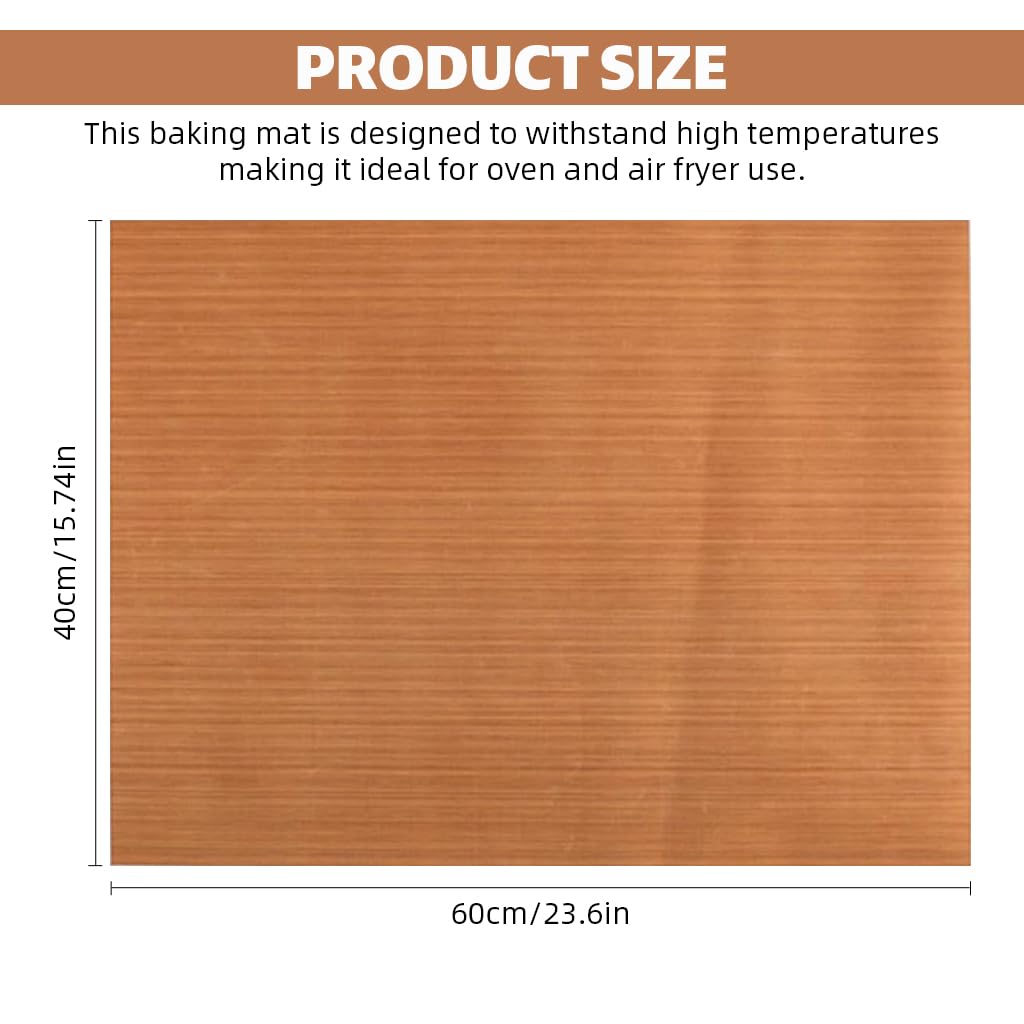 HASTHIP Baking Mat for Oven and Air Fryer with Non Stick PETE Coating 15.7x23.6 in | Reusable Sheet