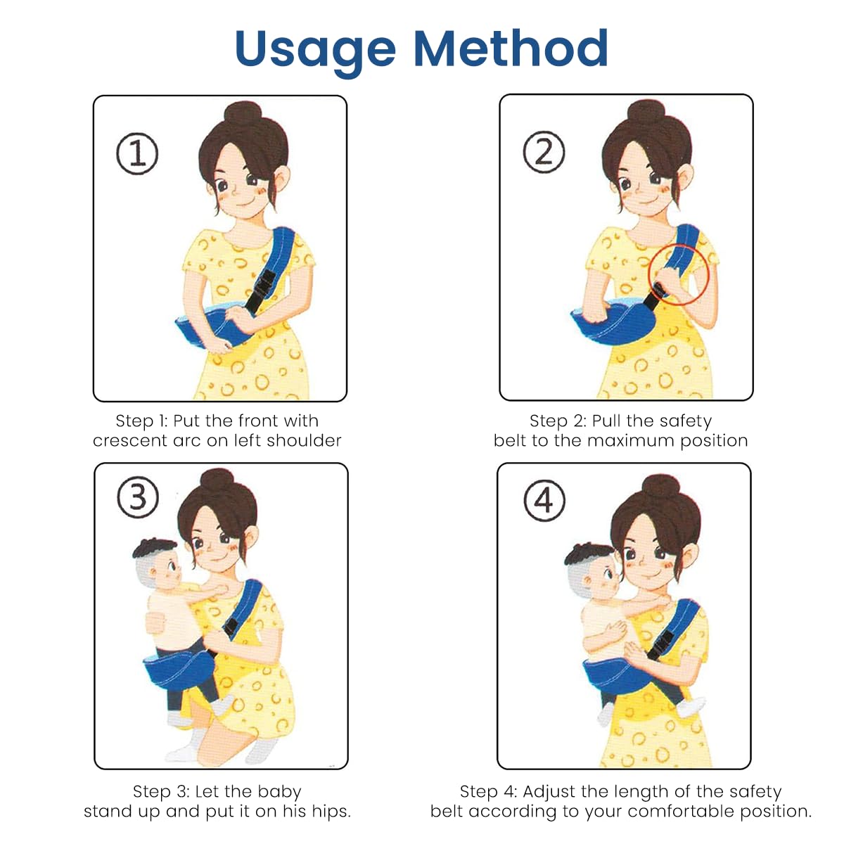 SNOWIE SOFT Baby Carrier for Travel and Everyday Use with Ergonomic Belt and 132lb Support | Oxford Material Comfort for Parents and Infants