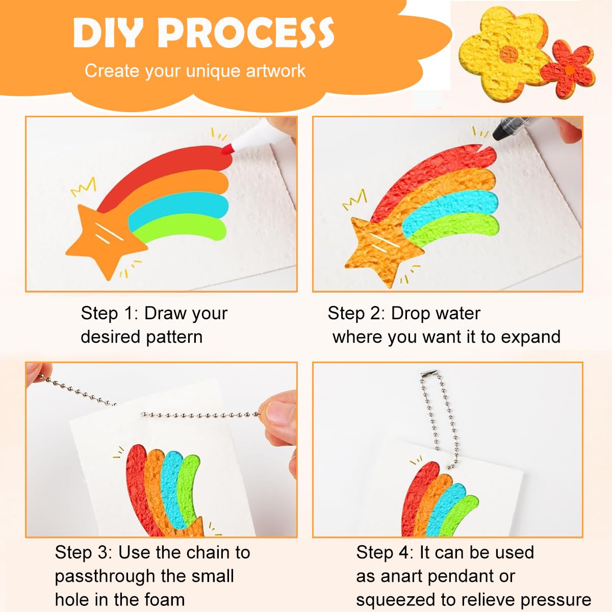 OFIFO DIY Magic Puffy Paint Art Kit for Kids and Adults with 12 Markers and 3 Brushes | 3D Textured Painting Fun