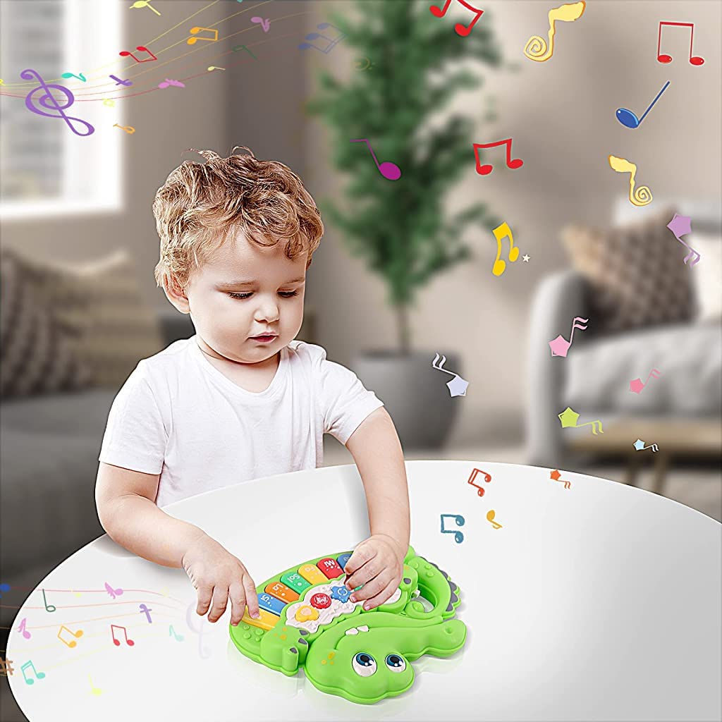 PATPAT Piano Keyboard for Kids with Flashing Lights and 8 Melodies | Educational Baby Gift
