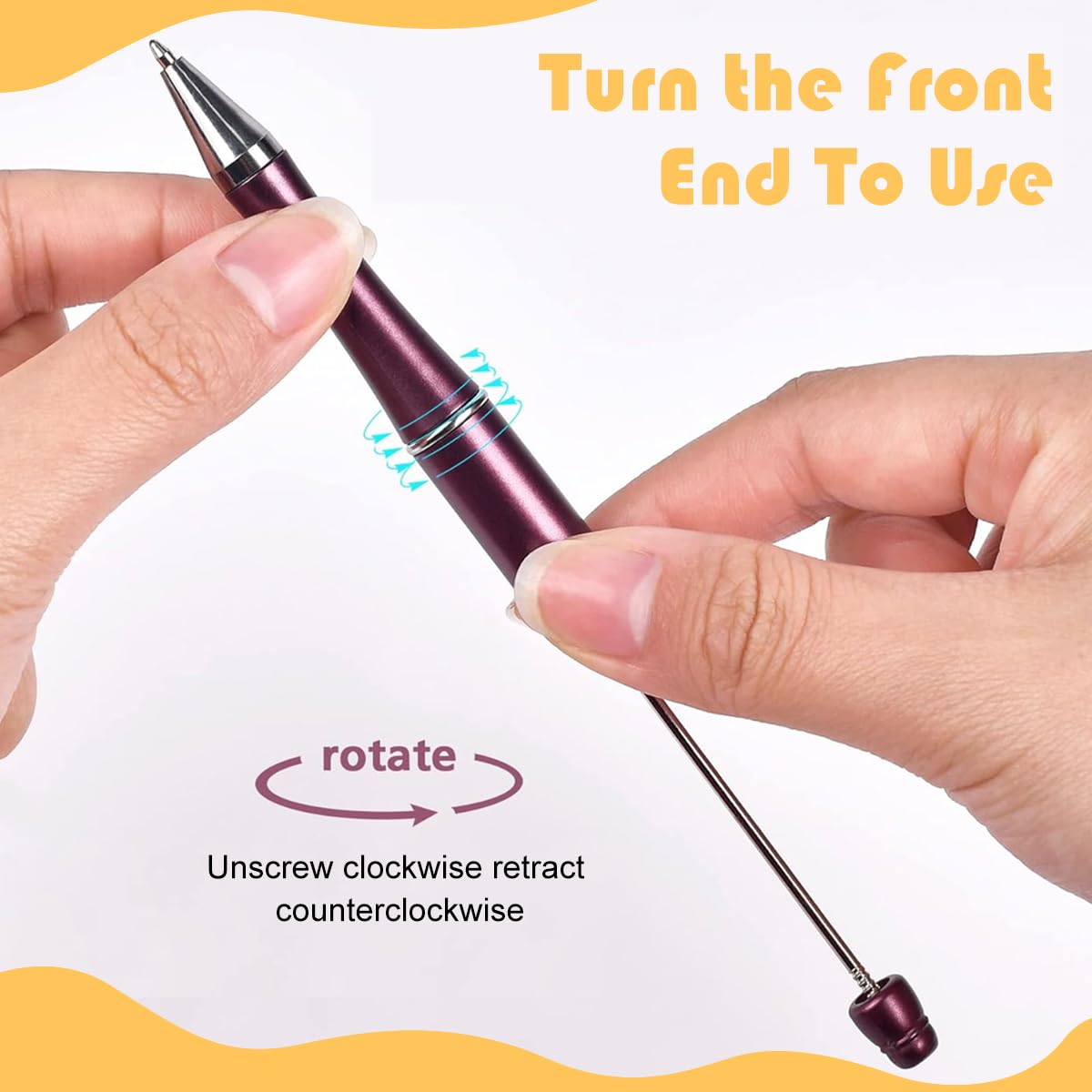 Climberty Beadable Pens for DIY Crafts featuring 15 pcs set with 1.0mm smooth ballpoint | Ideal Gift