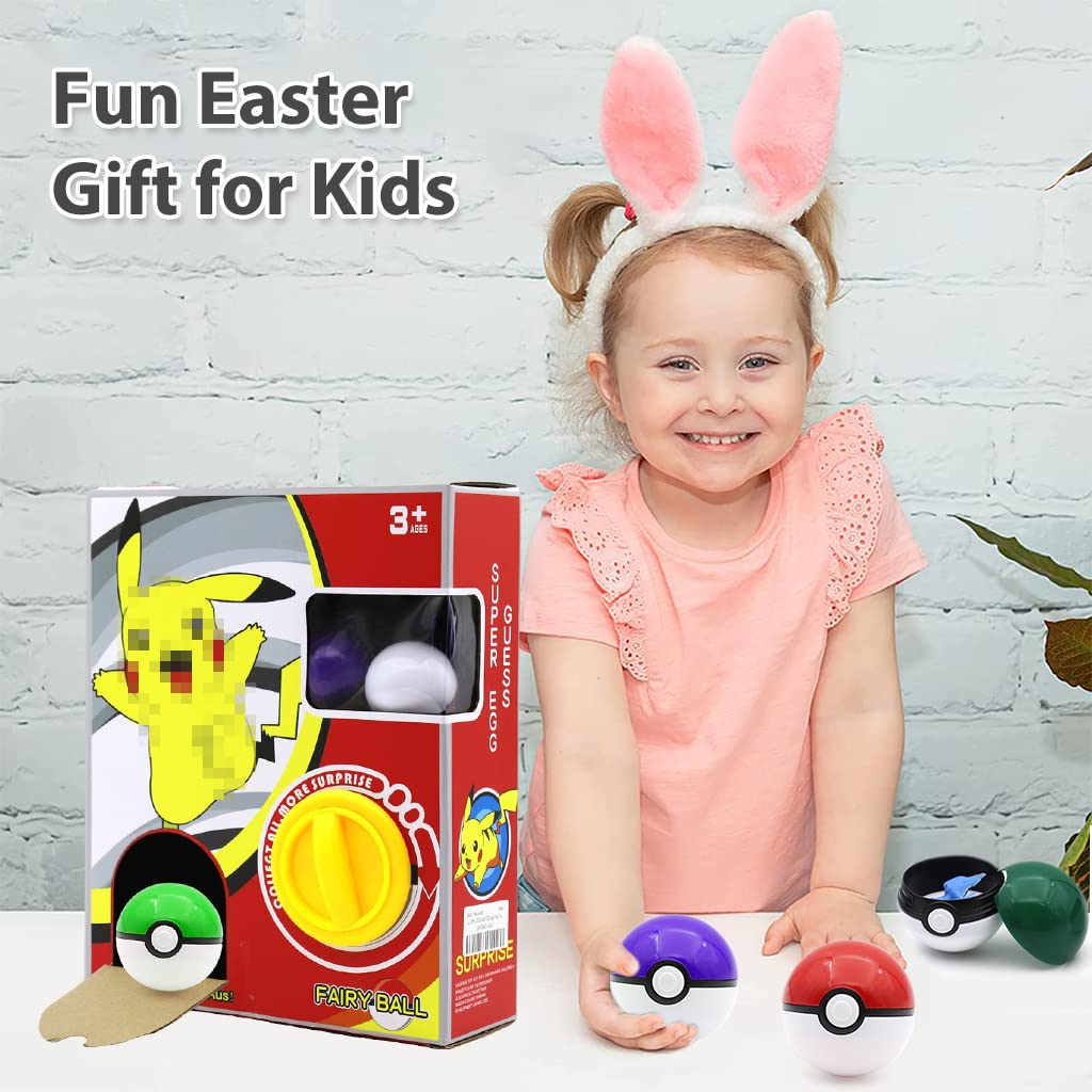PATPAT Pokémon Capsule Toy Vending Machine for Kids with 6 Balls and 2 Figures | Party Playset