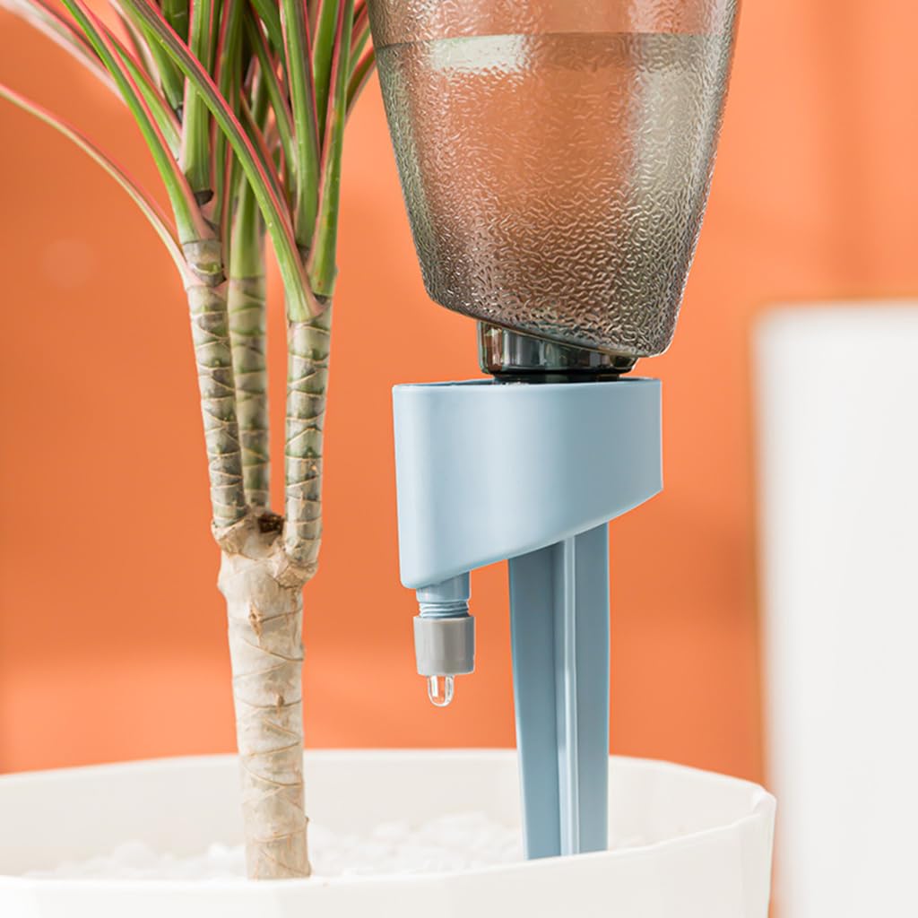 ORTIZA Self Watering Spikes for Indoor and Outdoor Plant Pots 4 Pcs featuring Adjustable Valve