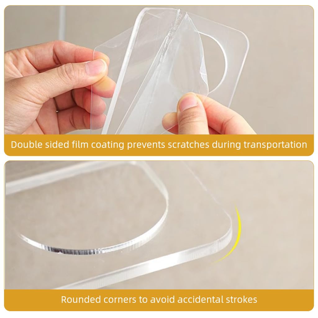 HASTHIP Hair Brush Holder for Bathroom with Clear Acrylic Space-Saving Design | Easy to Clean