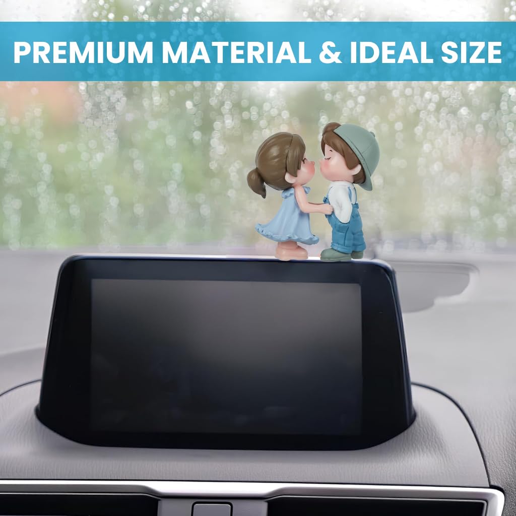 ZIBUYU Car Ornament for Dashboard and Mirror featuring Resin Couple Design 5x3x5.6 cm | Romantic Gift Décor