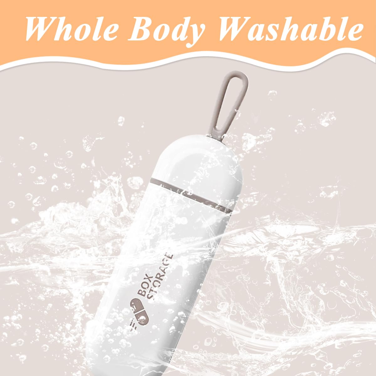 HANNEA Travel Pill Organizer for Daily Use with 3 Compartments 14x3.6x1.6 cm and Silicone Seal