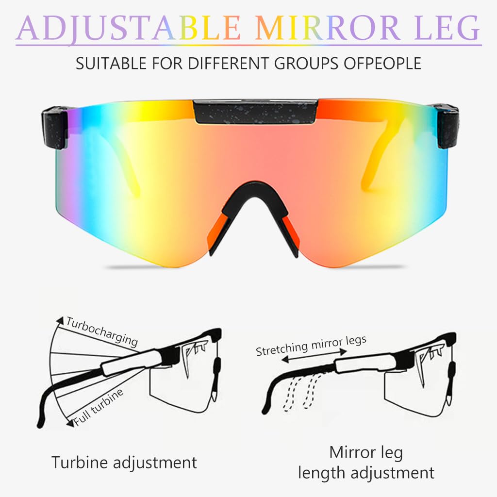 Proberos Polarized Sports Sunglasses for Cycling and Driving with UV400 TAC Lenses | Lightweight Unisex Eye Protection