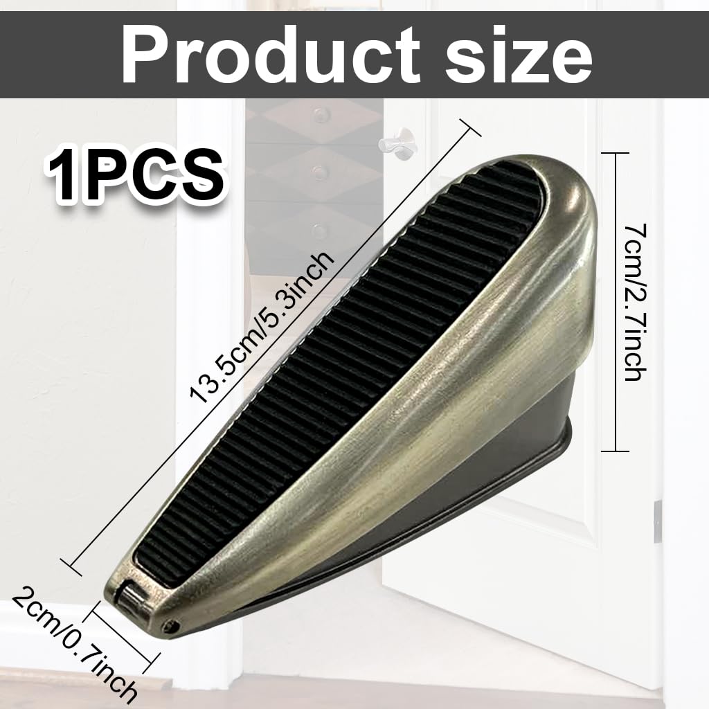 HASTHIP Door Stopper for Home and Office with Spring Loaded Mechanism and 3 in Zinc Alloy Base