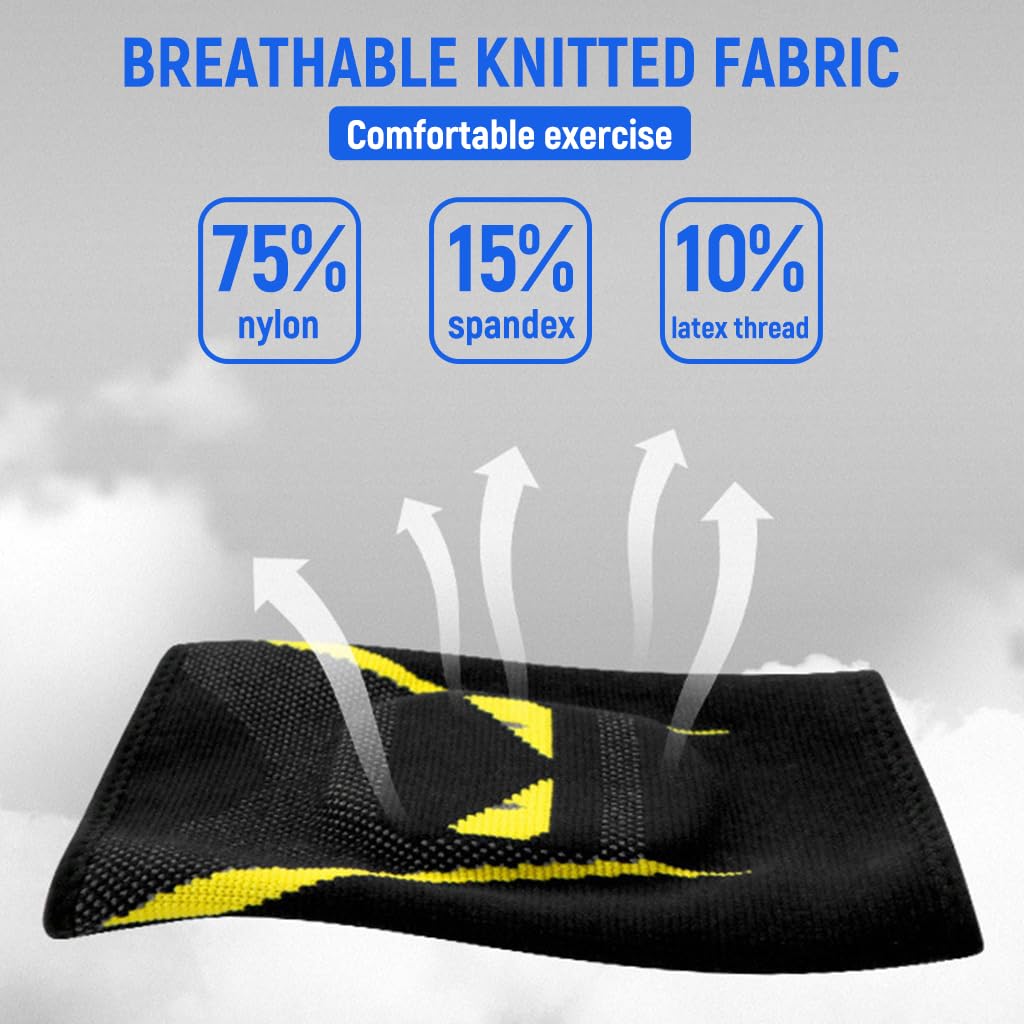 PROBEROS Sport Compression Knee Sleeves for Kids with 15–25 mmHg Support | Nylon Knitted 2 Pcs