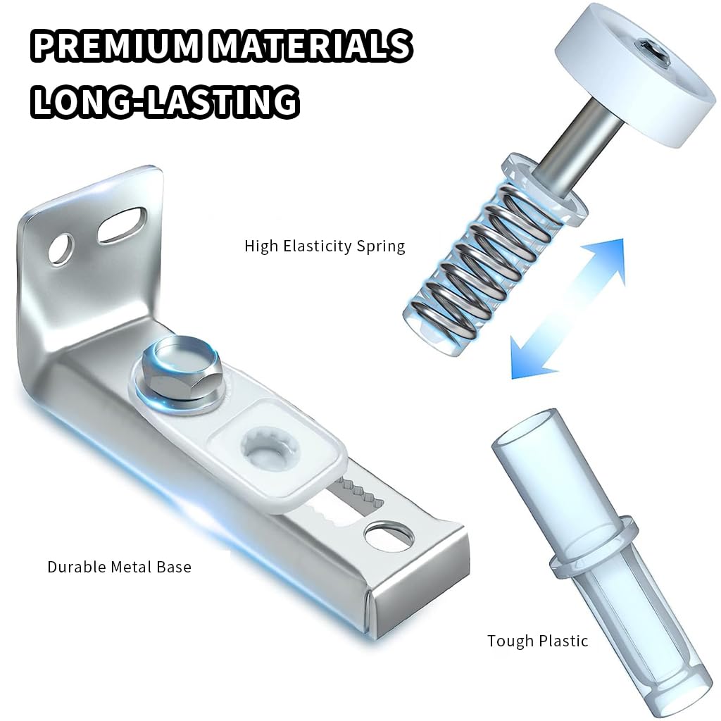 Serplex Bifold Door Hardware Repair Kit for Closet and Folding Doors with 3/8 Pivot and 7/8 Guide Wheel | Carbon Steel Brackets and Smooth Sliding Design