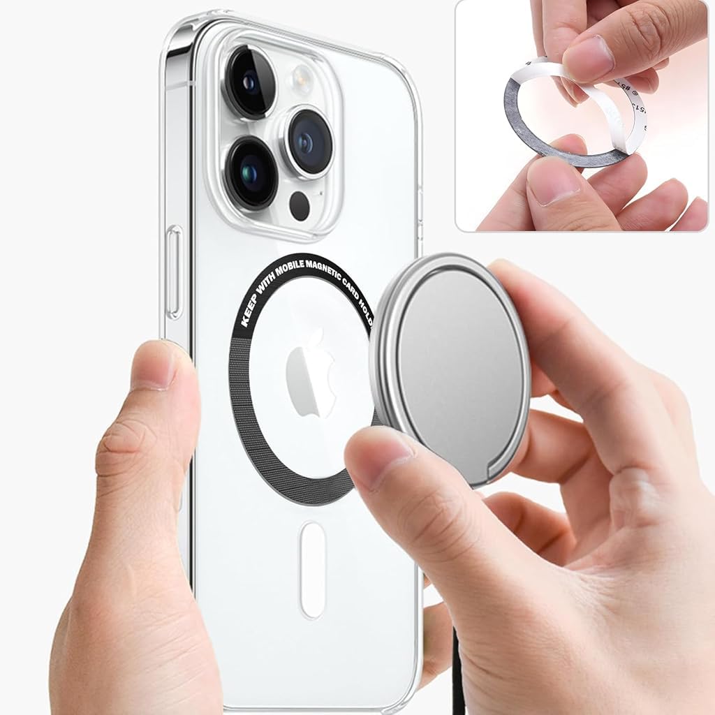 ZORBES Magnetic Alignment Rings for Phone Grip and Holder with Strong Adhesive | 6 Pack 55mm