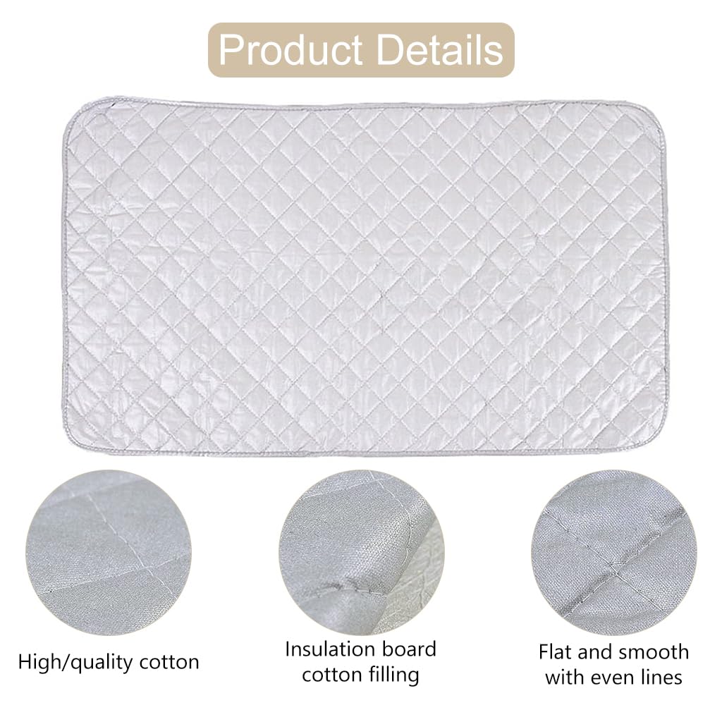 HASTHIP® Ironing Mat 18.8x33.5 Inches Cotton Ironing Pad Mat 180 Degree Heat-Resistant Ironing Mat Non-slip Cotton Ironing Cushioning Pad Foldable Ironing Mat Pad