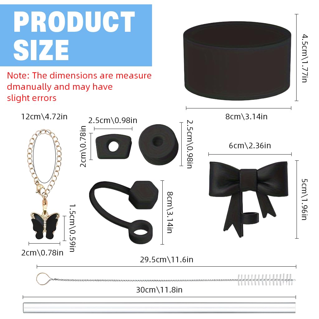 HASTHIP Cup Accessories for Stanley featuring 18pcs set with straws brush plug and sleeve