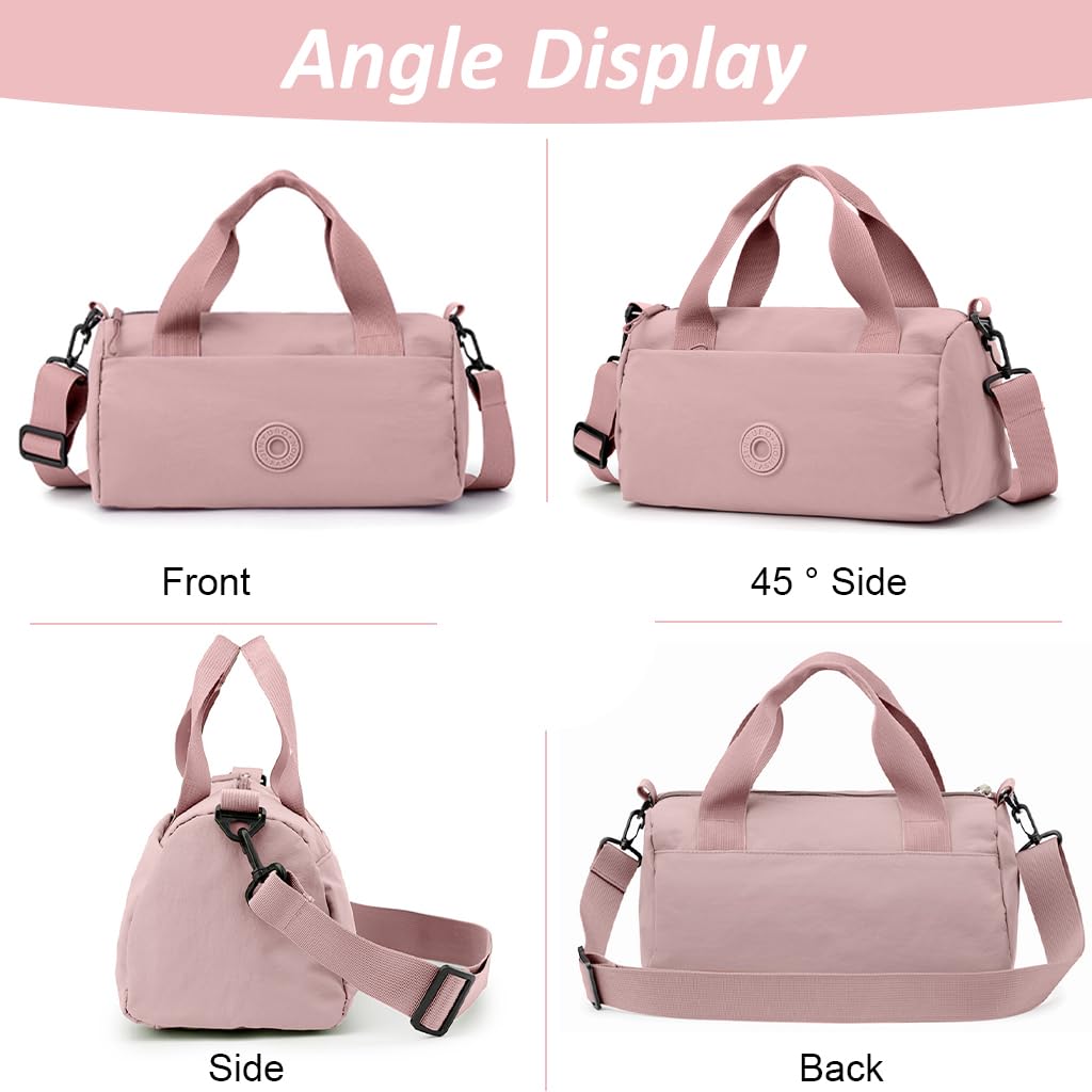 PALAY Crossbody Bag for Women 30x13x20cm with Removable Adjustable Strap and Oxford Cloth | Pink Lightweight Sling Purse for Travel