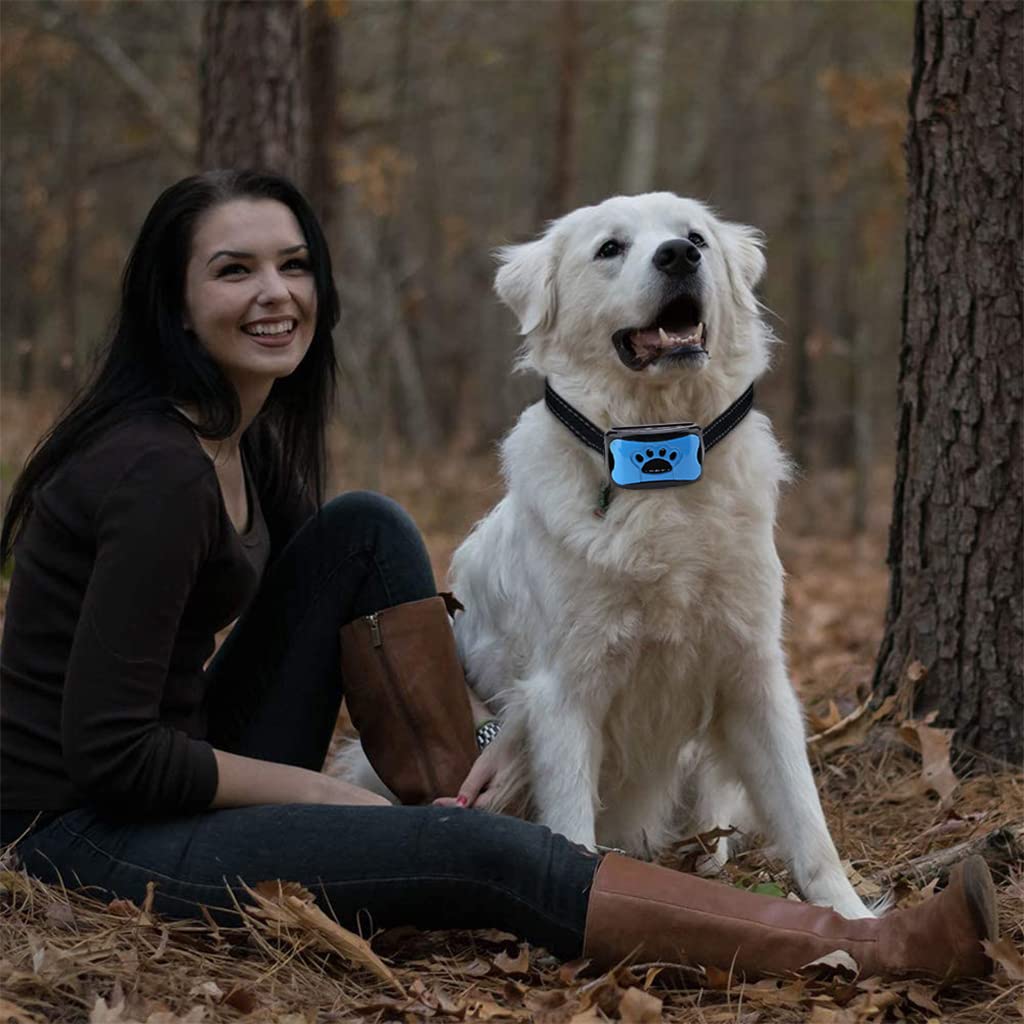 ZIBUYU Dog Training Collar for Bark Control with 7 Sensitivity Levels & 3 Safe Modes | Rechargeable Anti Bark Device for Small to Large Dogs