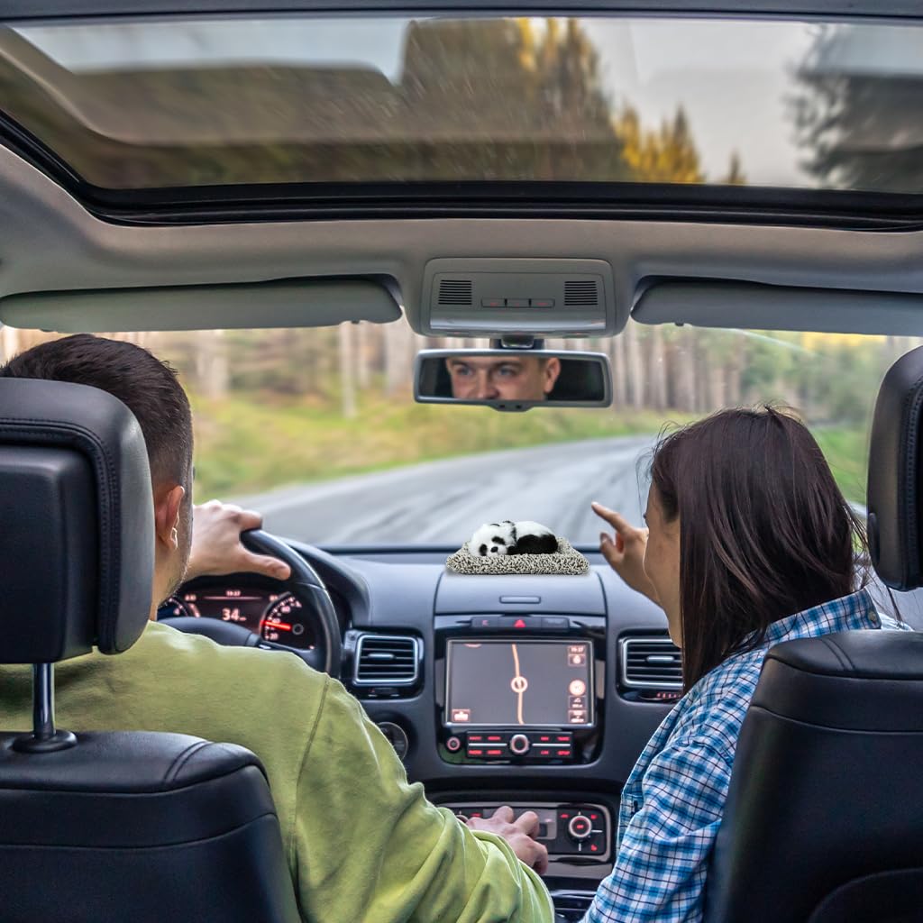 Zibuyu Panda Car Ornament for Dashboard and Desk featuring Cute Figurine | Gift Decor