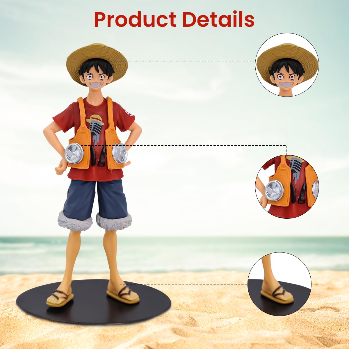 PATPAT Luffy Action Figure for Desk Decoration featuring PVC Material | Gift for One Piece Fans