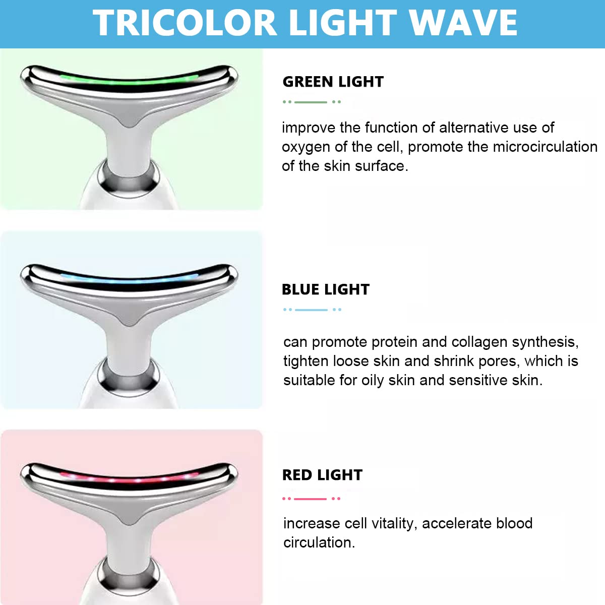 HANNEA Face Massager for Wrinkle Reduction with EMS Microcurrent & 3 Light Modes | USB Rechargeable 500mAh Neck Tightening Device