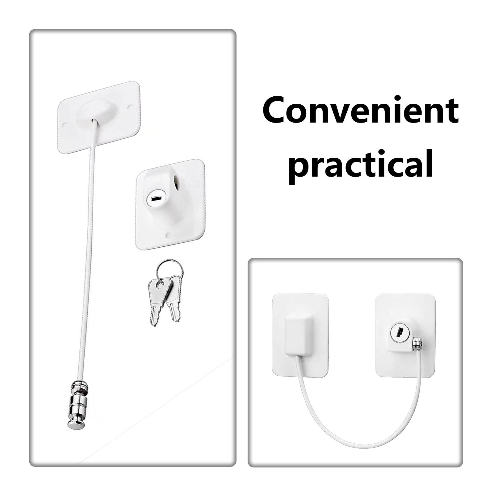 ZIBUYU Window Locks for Sliding Windows and Doors with Keys and Dual Installation | Metal Child Safety Security