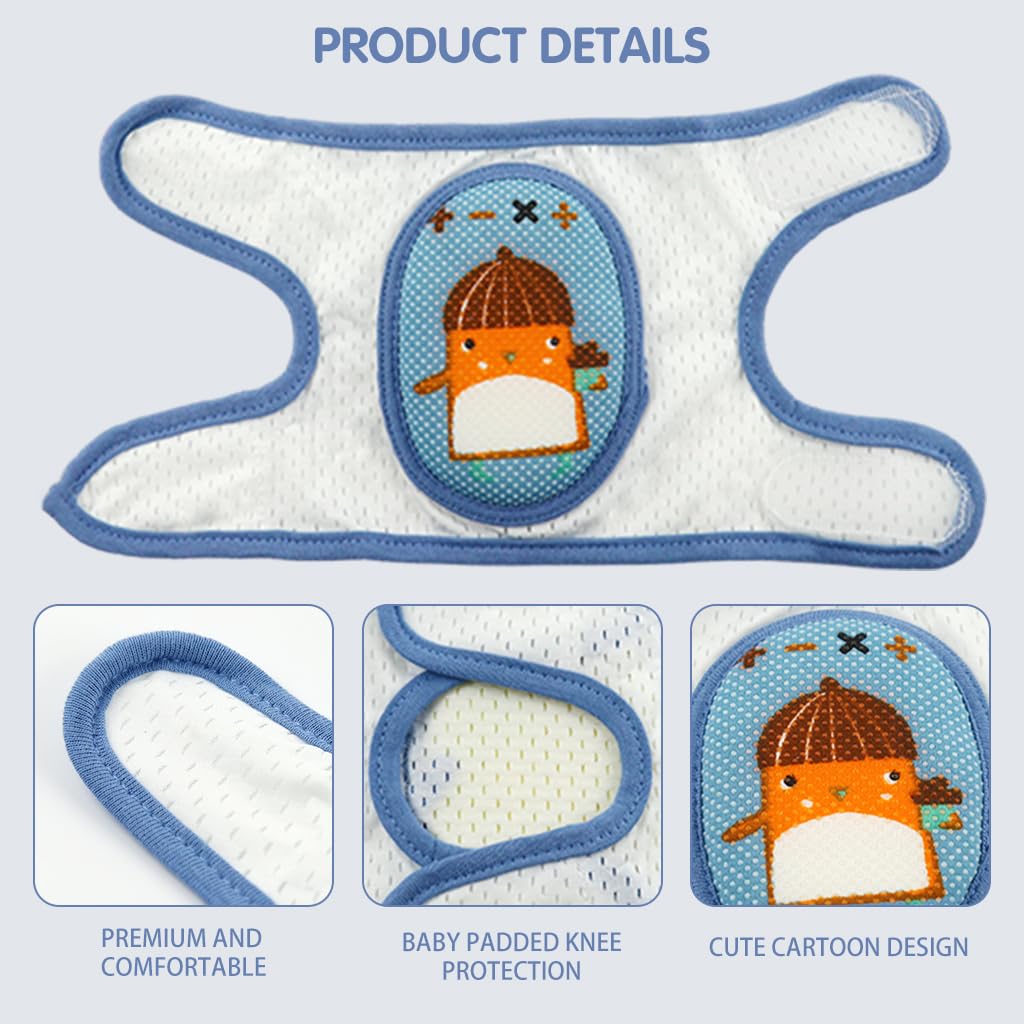 SNOWIE SOFT® 1 Pair Baby Knee Pads for Crawling Walking Practice Knee Protection Pad for Toddler Breathable Crawling Knee Protection Padded Knee Protection for Baby to Toddler 5-24 Month