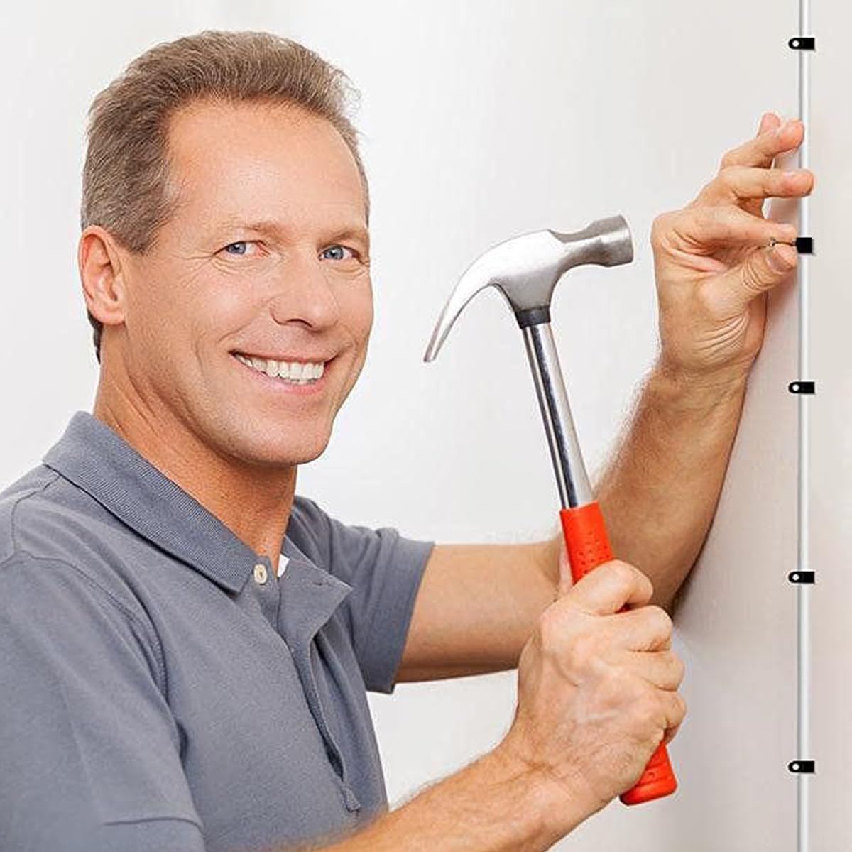 Supvox Wire Fastener Circle Cable Clips for Wall Use with Metal Nails 200 pcs 4–10 mm Black