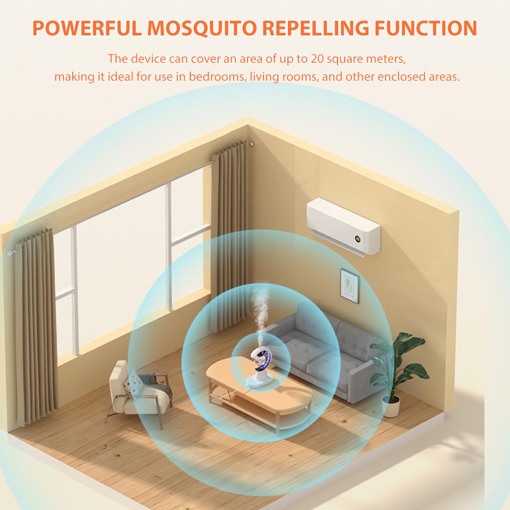 HANNEA® Mosquito Repeller Lamp 3 in 1 Electric Mosquito Repeller Humidifier Night Light Quiet Mosquito Lamp for Bedroom, Office, Nursury Room, Living Room