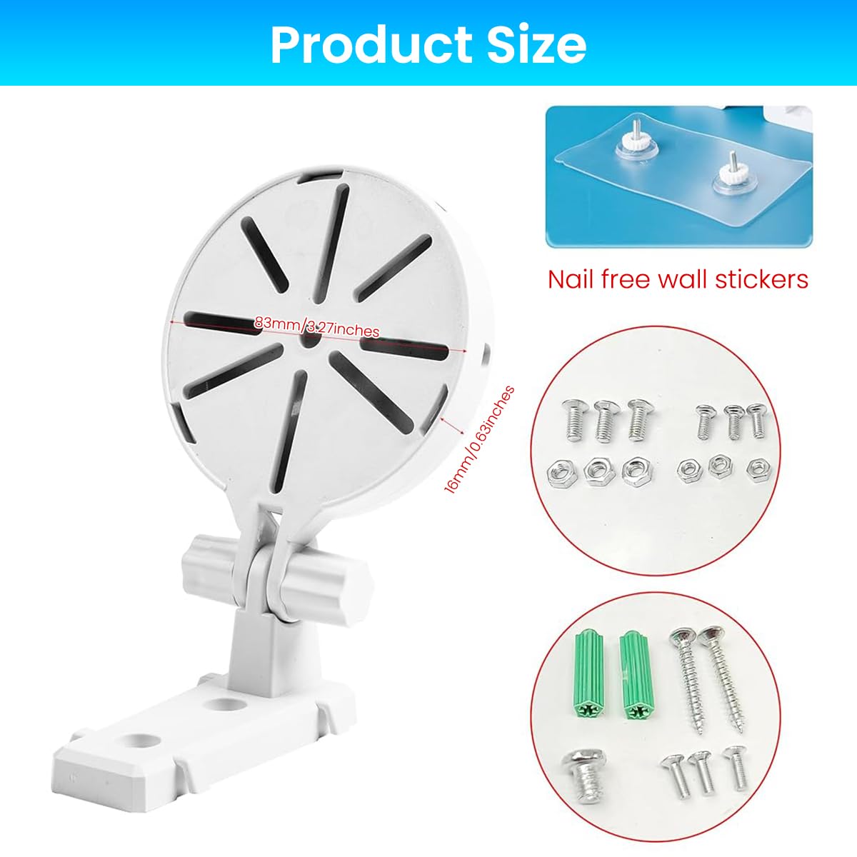ZORBES Security Camera Wall Mount for Indoor and Outdoor Use with Cable Storage | 3PCS Adjustable Bracket