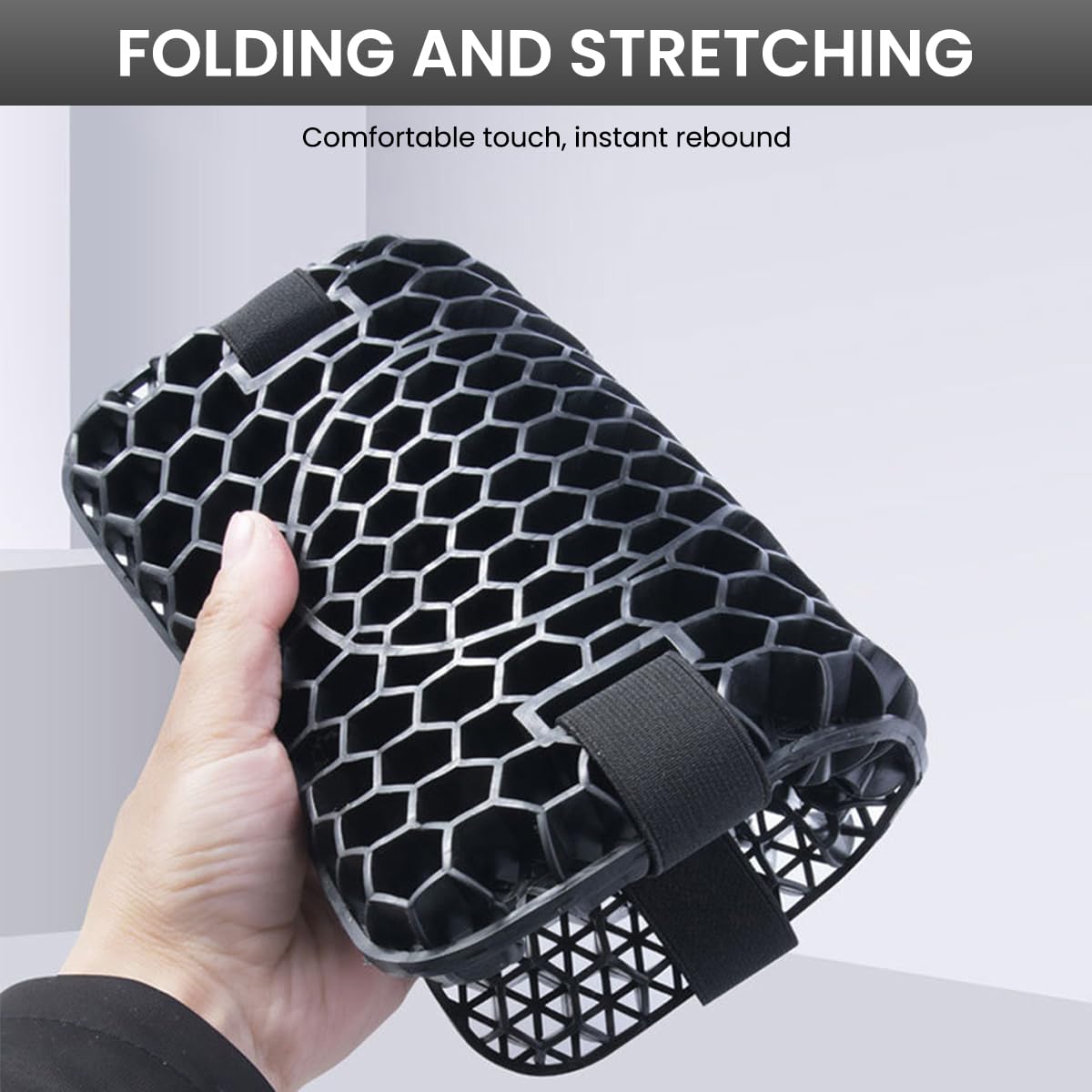 STHIRA Motorcycle Gel Cushion for Long Rides with 3D Shock Absorption and Anti Slip Design | 2PCS