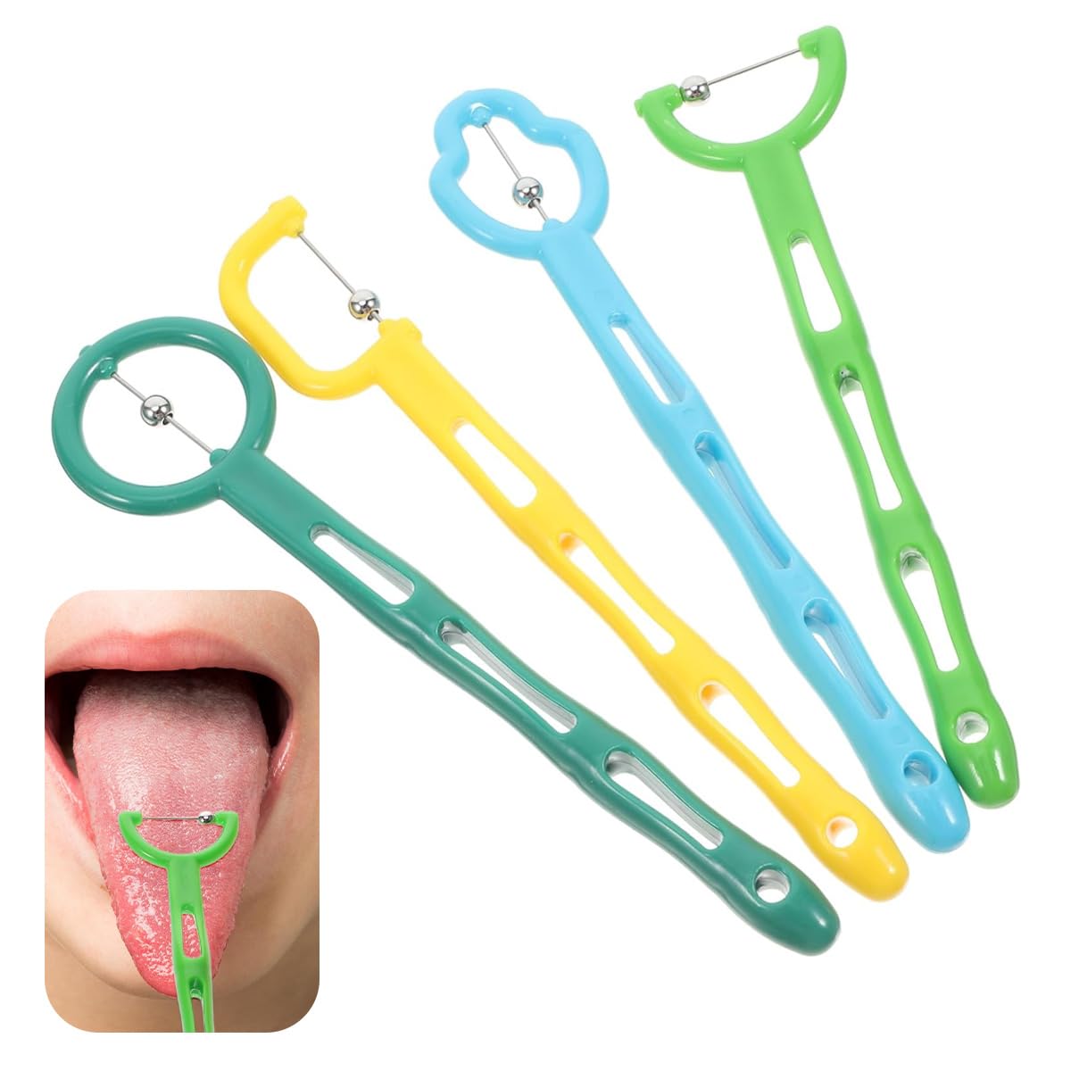 SNOWIE SOFT Pronunciation Trainer for Tongue with Mobile Beads 4 Pcs Set for Kids and Adults | Corrects Lisps and R L Sound Confusion