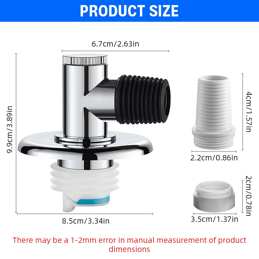 Supvox Washing Machine Drain Connector for Bathroom and Kitchen with Expandable Rubber Gasket | Leak Proof Sewer Pipe Plug Adapter