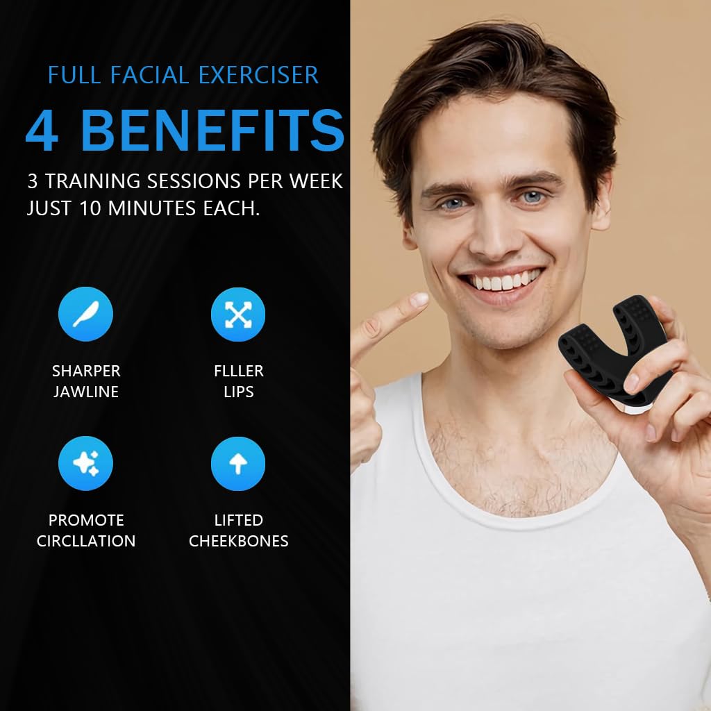 Proberos Respiratory Trainer for Lung and Jawline Exercise with Adjustable Resistance | Food Grade Silicone Fitness Breathing Device