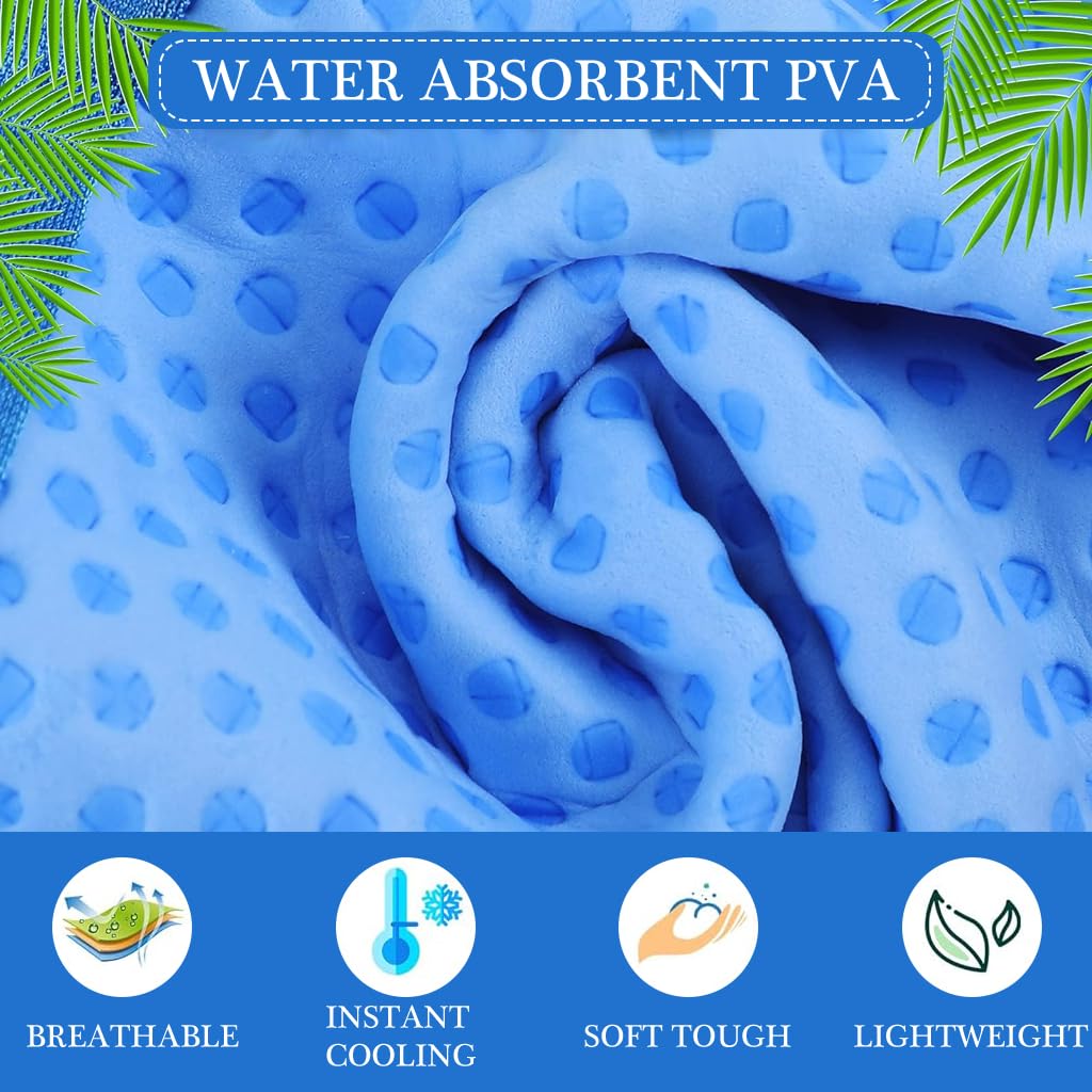 Qpets Cooling Collar for Dogs and Cats featuring Hook and Loop Closure 42–53CM | Keeps Pets Cool During Summer Walks