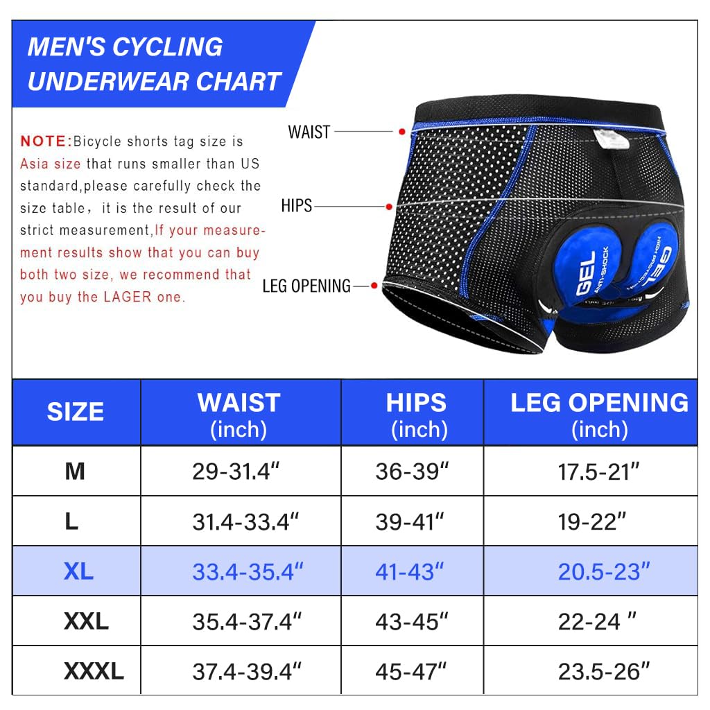 PROBEROS Men's Cycling Shorts for Long Rides featuring 3D Padded Cushion & Quick Dry Fabric