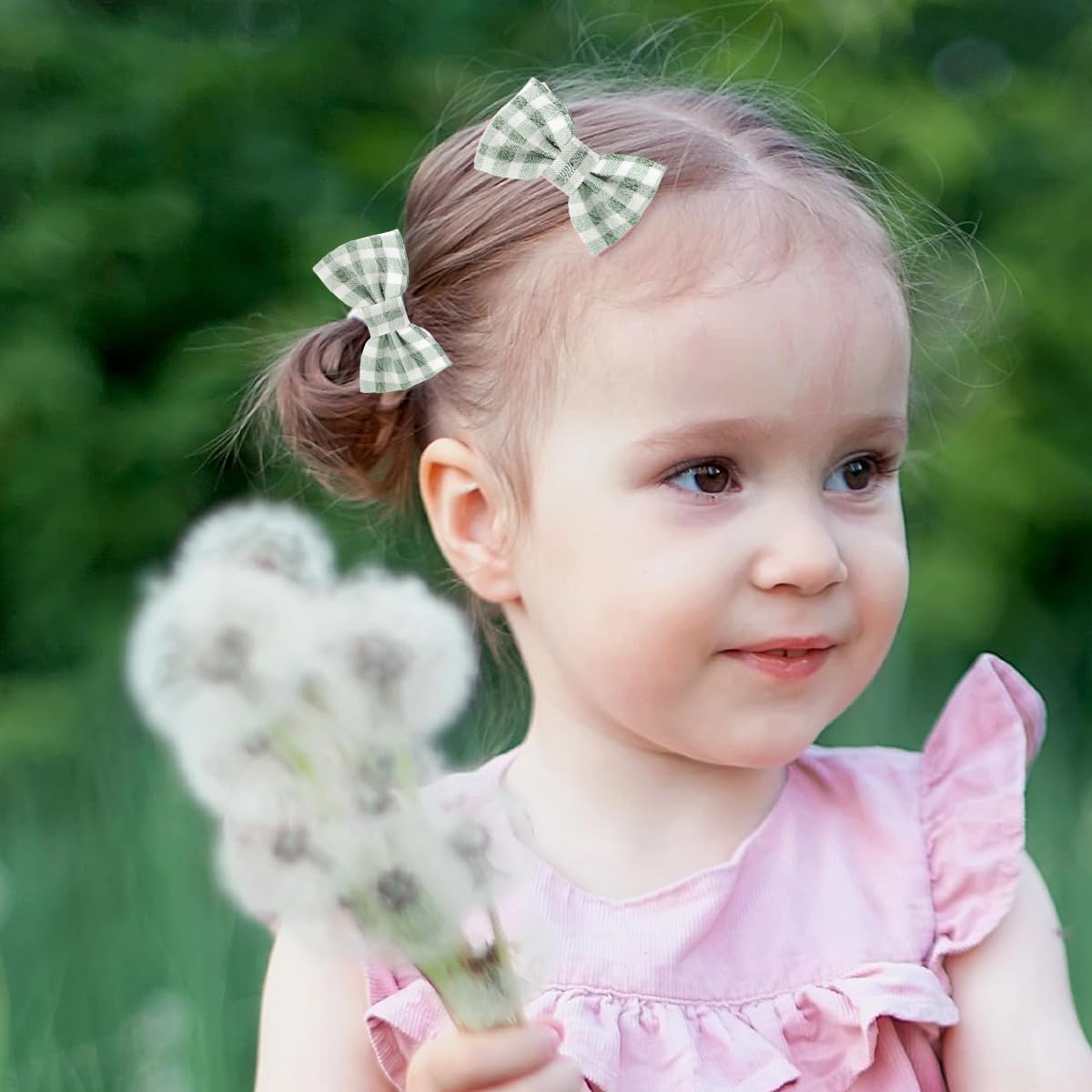 SNOWIE SOFT Baby Hair Clips for Girls featuring Fabric-Coated Metal Pins 20Pcs 1.9in | Gift-Ready Bow Designs