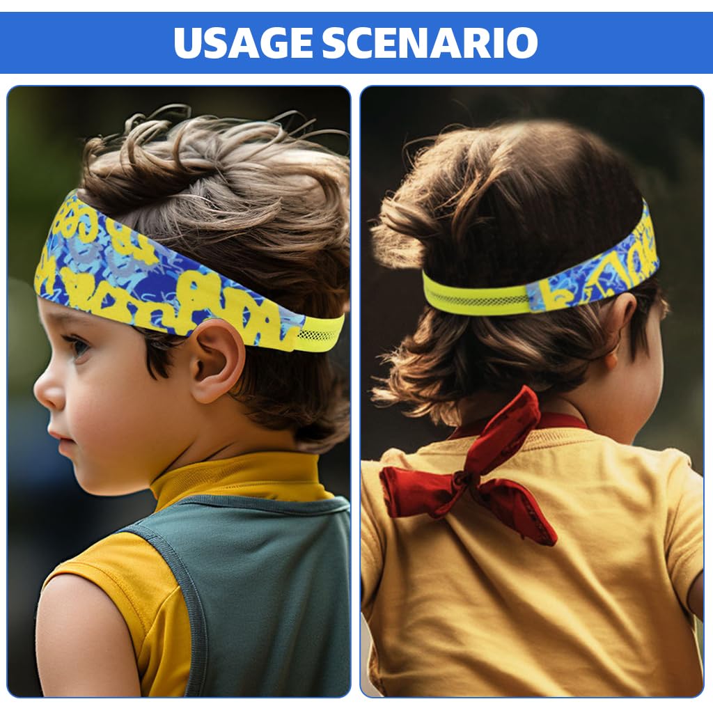 Proberos Sport Headband for Kids with Quick Dry Sweat Absorption | 3PCS Polyester Set