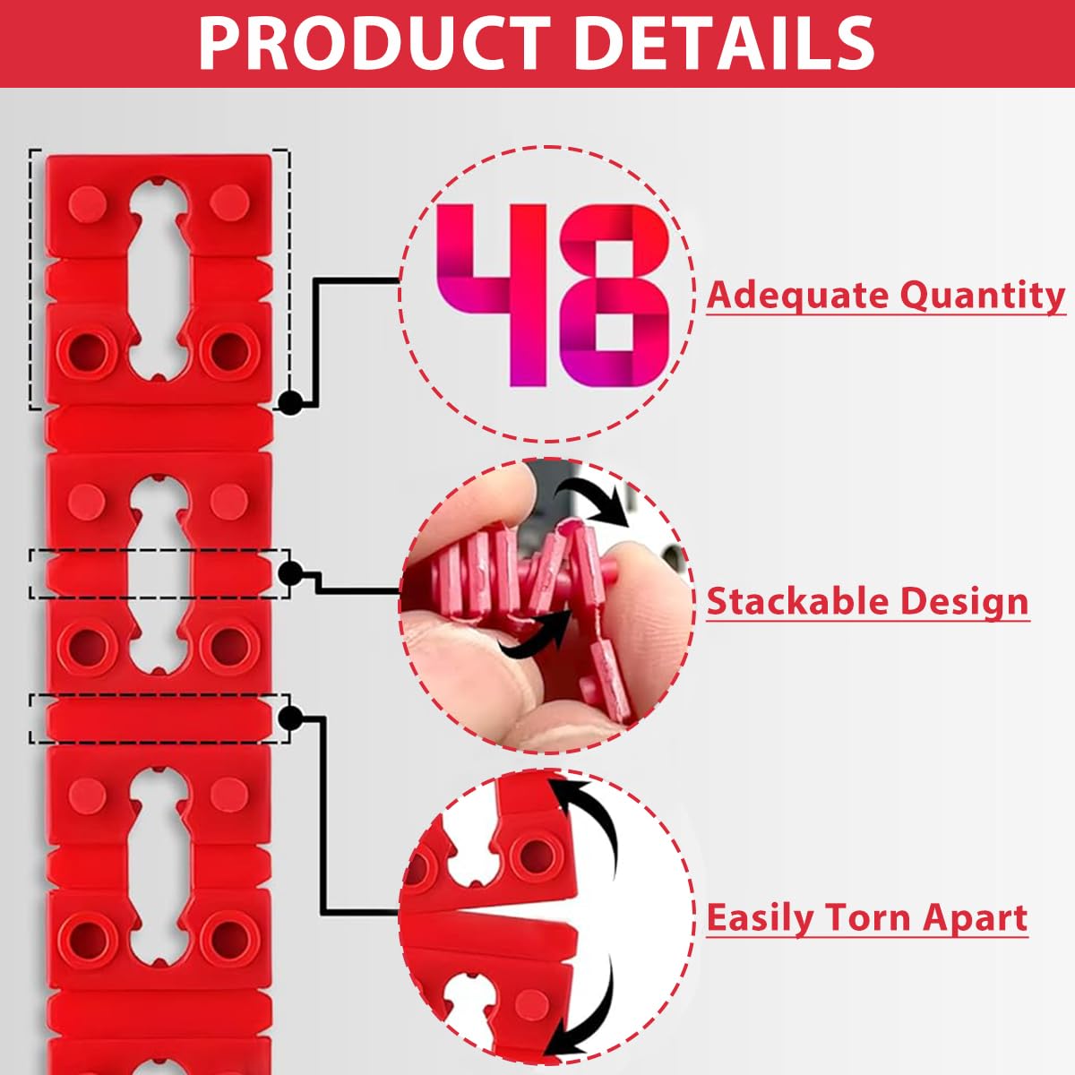 Serplex Outlet Spacers for Electrical Box with Twist Apart Design 48 Pcs | Easy Home Fix