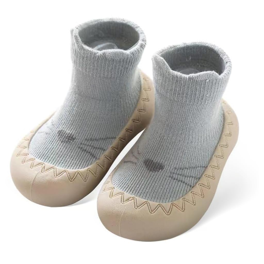 SNOWIE SOFT Winter Baby Shoes for 6–12 Months with Anti-Skid Rubber Sole and Plush Liner Blue