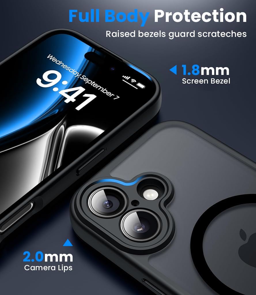 ZORBES iPhone 17 Magnetic TPU Phone Case with Camera Lens Protection | Slim Anti‑Scratch Cover
