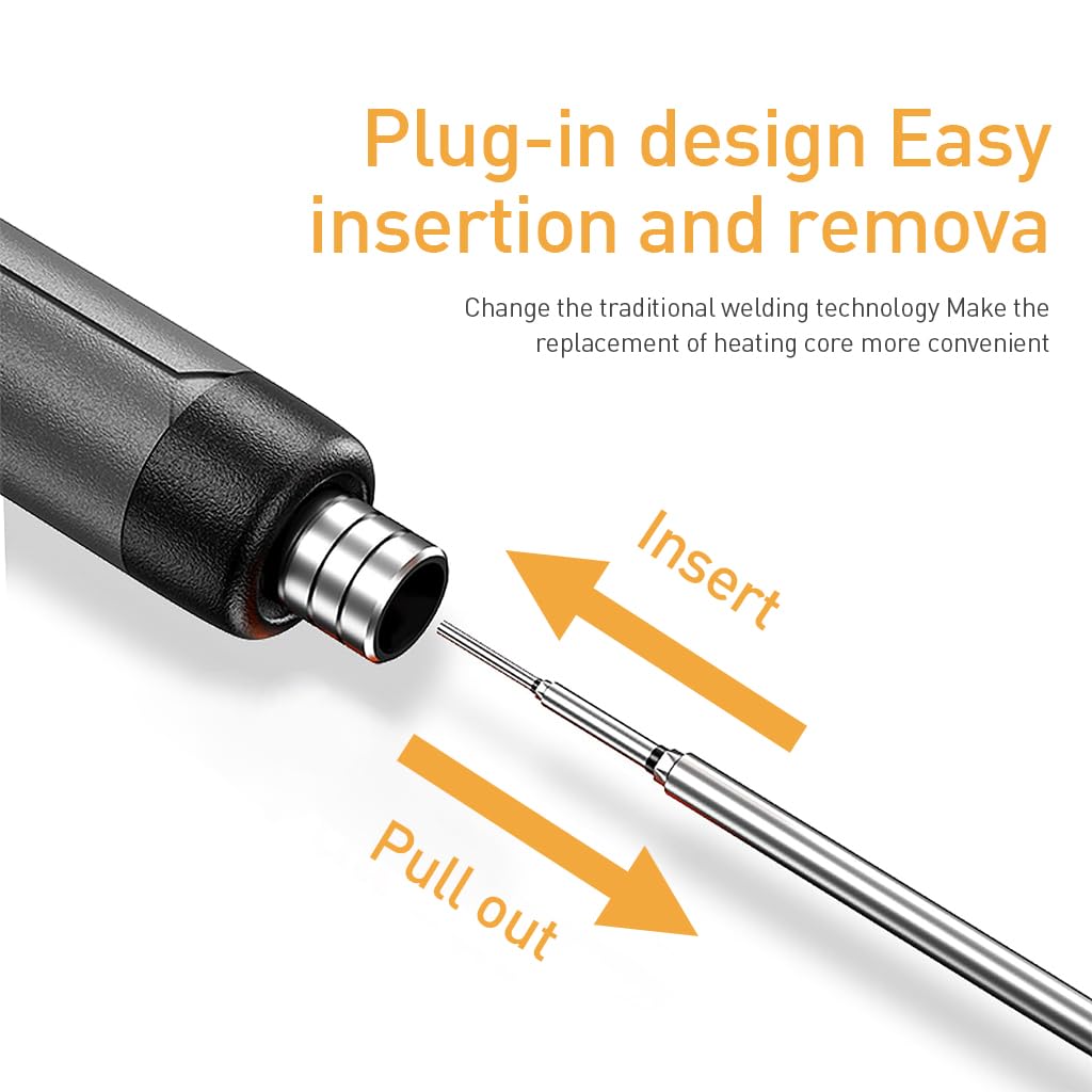 Serplex® Cordless Soldering Iron Pen Kit 3 Adjustable Temperature Electric Soldering Iron Pen Set USB Rechargeable Portable Soldering Iron Kit with Soldering Iron Stand, Rosin Flux, Storage Case