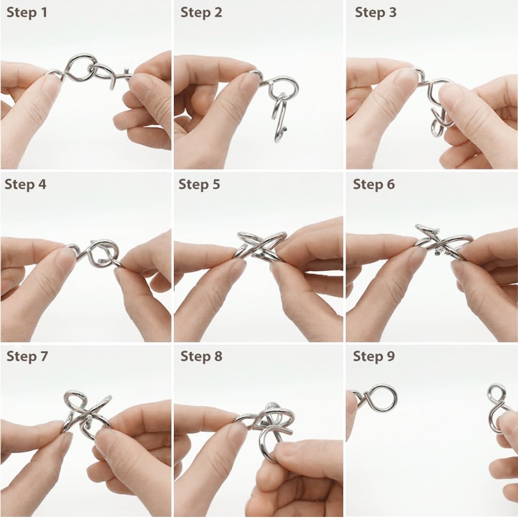 PATPAT Brain Teasers Toy for Kids and Adults with 18 Metal Puzzles | Boost Focus and Fun