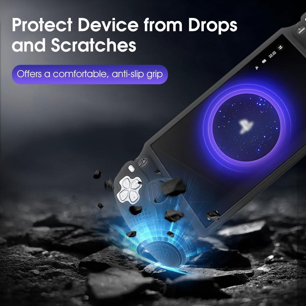 Silicone Cover for PlayStation Portal featuring Anti Slip Grip Design and 2 PCS Set | Black