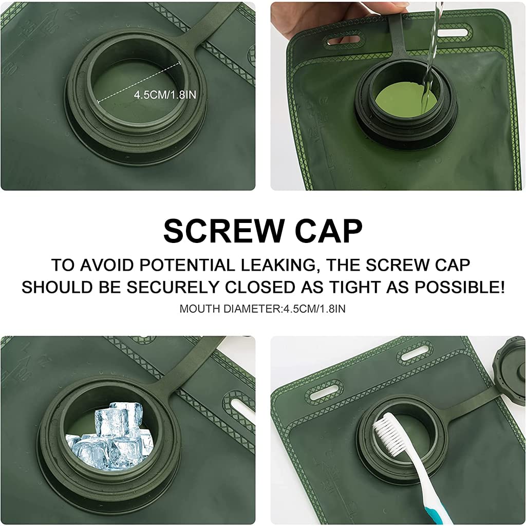 Proberos Hydration Bladder for Hiking and Cycling with 3L Capacity and Leakproof Straw | BPA Free EVA Material