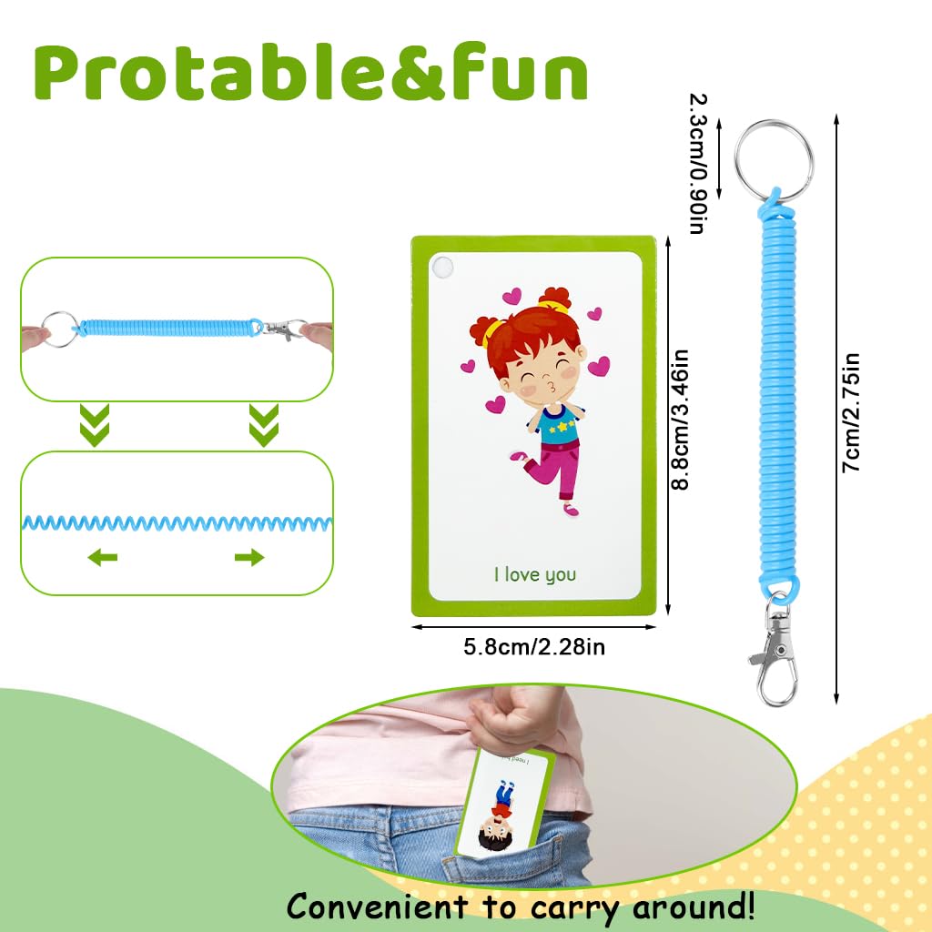 HASTHIP Communication Cards for Special Needs with 32 Flash Cards | Autism Visual Aid