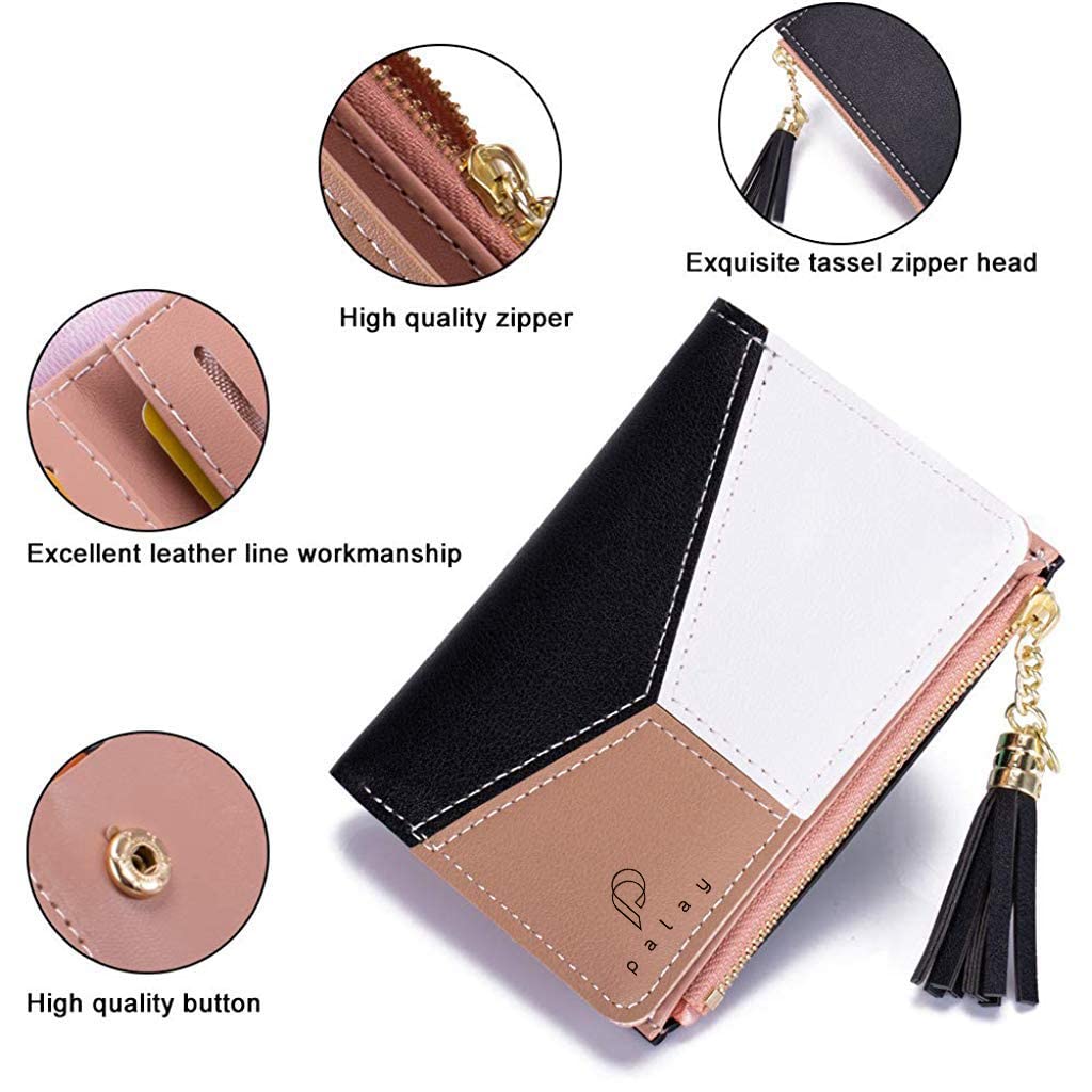 PALAY Small Women's Wallet with 6 Card Slots and Zipper Coin Pocket | PU Leather Gift Purse