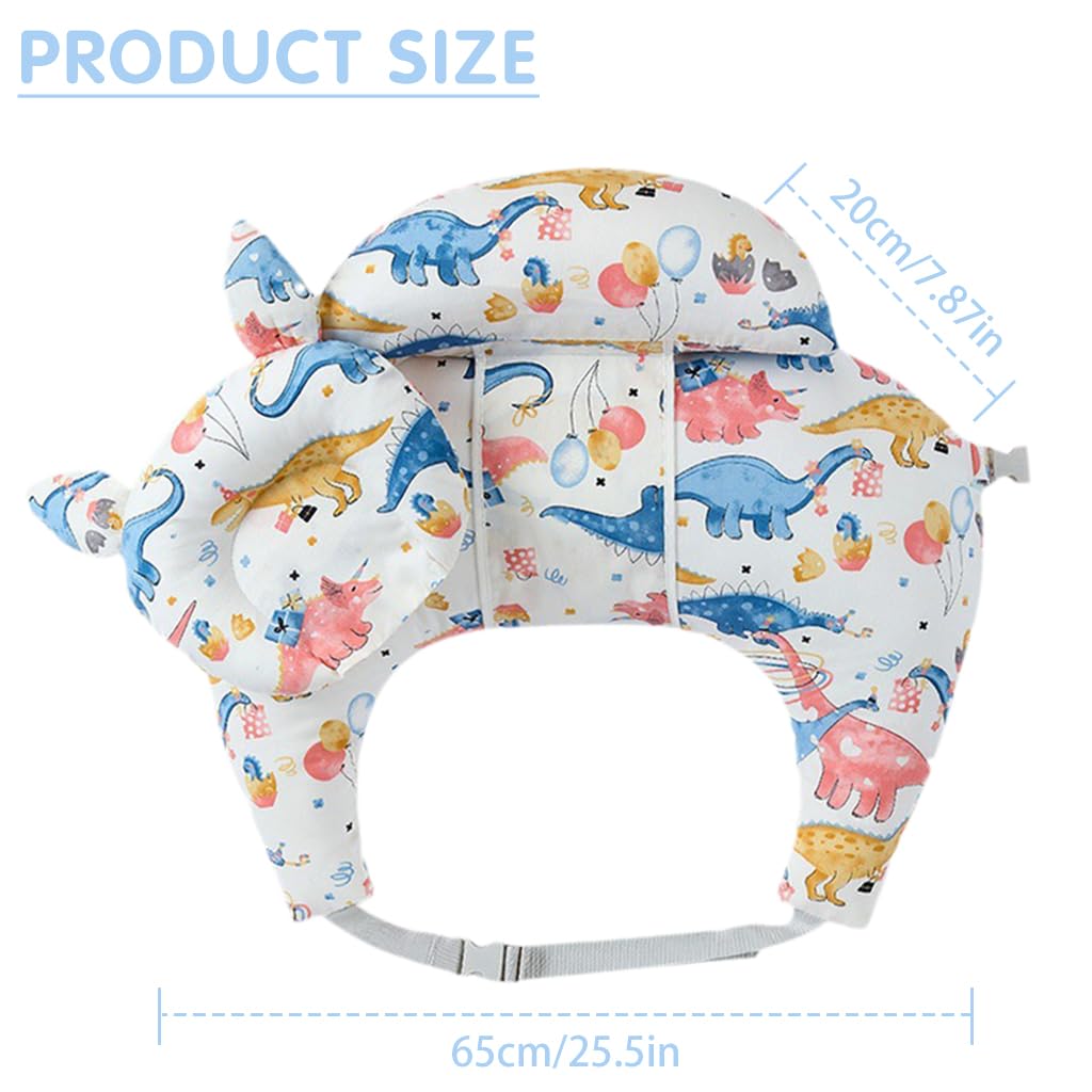 SNOWIE SOFT Baby Feeding Pillow for Breastfeeding with Adjustable Neck Belt and Pure Cotton Cover | Support Cushion for Mom and Infant