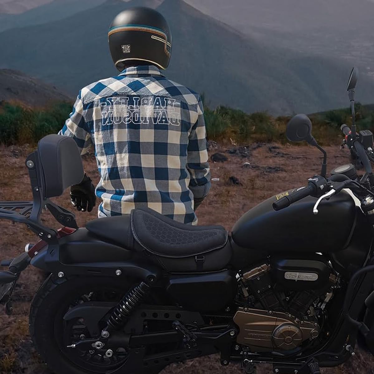 STHIRA Bike Seat Cushion for Long Rides with 3D Honeycomb Gel Design and Anti Slip Cover