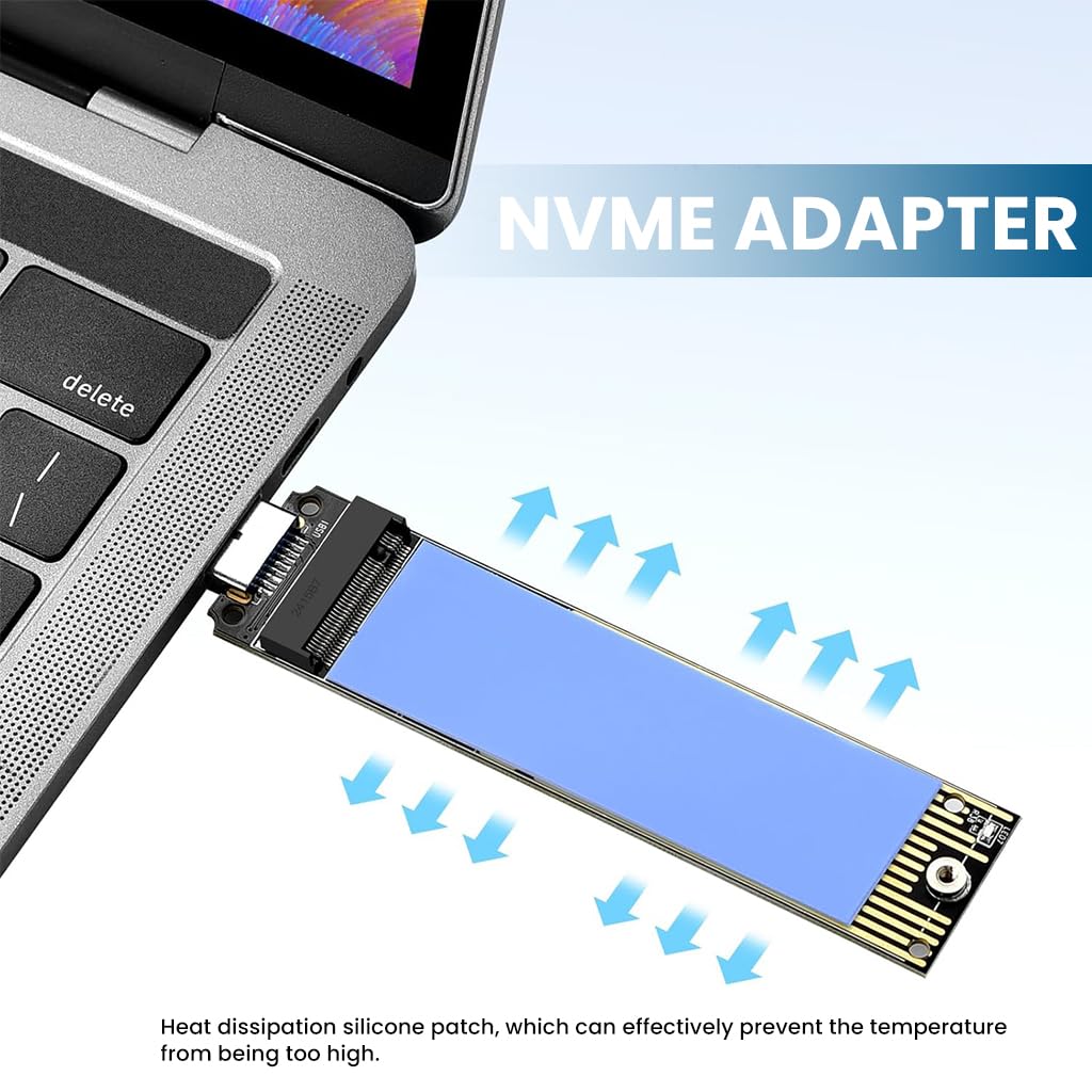 ZORBES M.2 to USB Adapter for NVMe SSDs with 10Gbps USB 3.1 Gen2 Speed | Supports 4TB