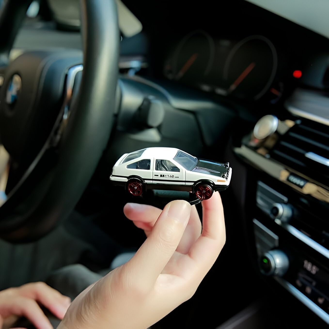 STHIRA Mini Car Model Drifting AE86 for Dashboard and Desk with Self Adhesive Base 2.95in | Alloy Collectible Gift